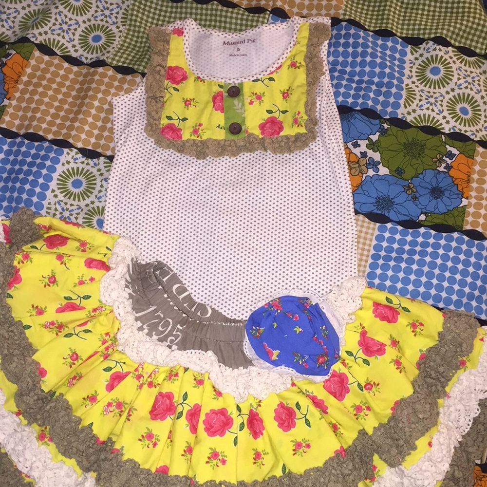 NWT MUSTARD Pie 2 pc Skirt Set 4/5